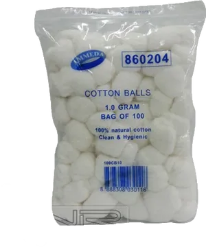 Packaged Cotton Balls Product Image PNG Image