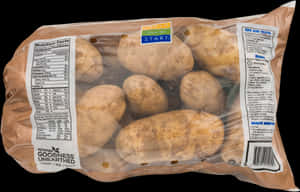 Packaged Fresh Potatoes PNG image with transparent background