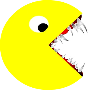 Pacman With Sharp Teeth PNG Image