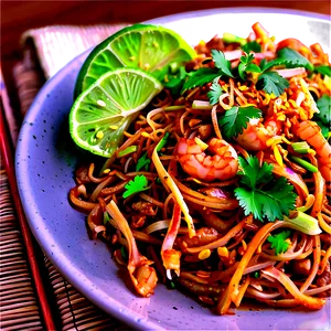 Pad Thai With Cilantro Finish Png Edx40 PNG Image