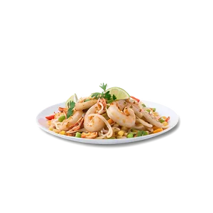 Pad Thai With Squid Png Axf37 PNG Image