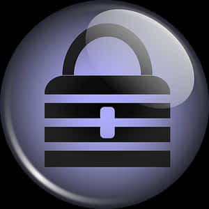 Padlock Icon Glossy Button PNG with transparent background