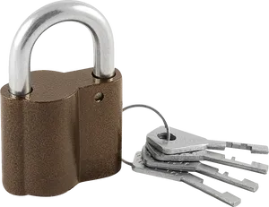 Padlockwith Keys Isolated PNG Image