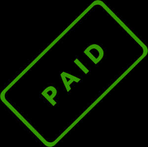 Paid Stamp Graphic PNG image with transparent background