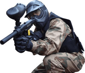 Man In Action - Paintballing Png, Transparent Png PNG with transparent background