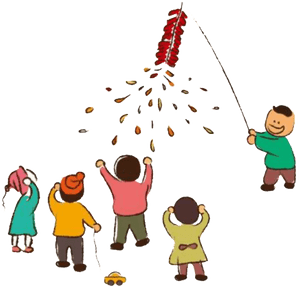 Painted Chinese New Year Firecracker Png - Chinese New Year Firecracker Clipart Free, Transparent Png PNG image with transparent background