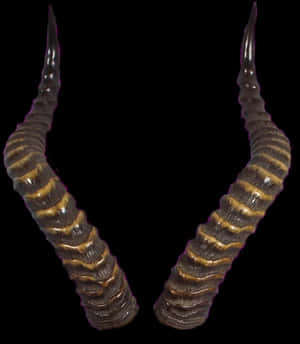 Pairof Devil Horns Isolatedon Black PNG image with transparent background