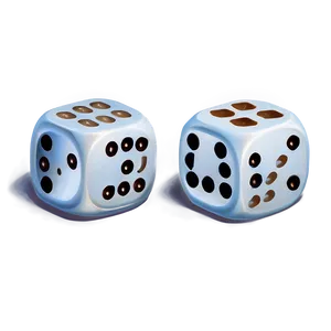 Pairof Dice Blue Background PNG Image