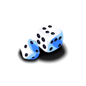 Pairof Dice Blueand White PNG Image