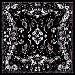 Paisley Black Bandana Png Rmu PNG Image