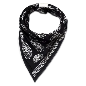 Paisley Black Bandana Png Uow98 PNG Image