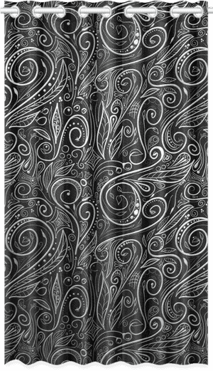 Paisley Patterned Curtain Design PNG image with transparent background