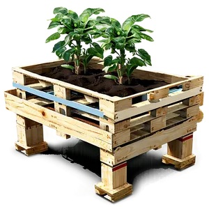 Pallet Planters Png Ybe3 PNG Image