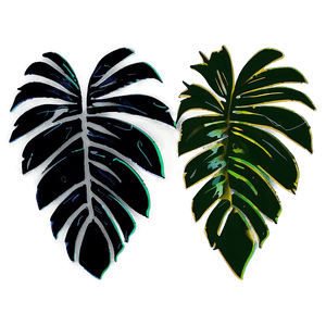 Palm Leaves Silhouette PNG rxv PNG image with transparent background