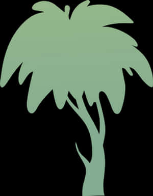 Palm Tree Silhouette PNG image with transparent background