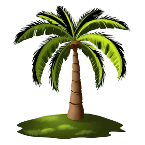 Palm Tree Silhouette PNG uaf PNG image with transparent background