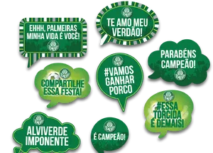 Palmeiras Fan Speech Bubbles PNG Image