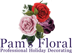 Pams Floral Logowith Roses PNG Image