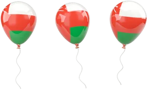 Panama Flag Balloons PNG Image