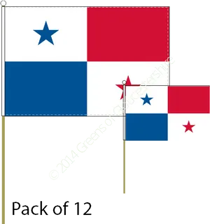 Panama Flag Design Elements PNG Image