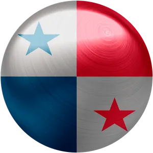 Panama Flag Spherical Representation PNG Image