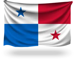 Panama National Flag Waving PNG Image