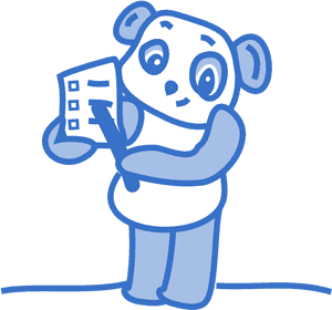 Panda Checklist Vector PNG with transparent background