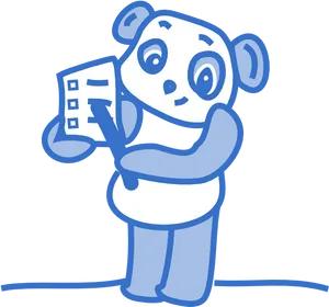 Panda Checklist Vector PNG Image