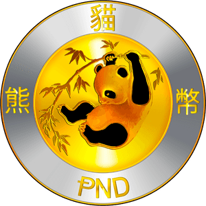 Panda Coin Cryptocurrency Token PNG image with transparent background