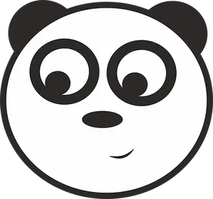 Panda Face Graphic PNG Image