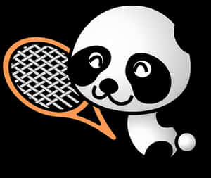 Panda Tennis Logo PNG image with transparent background