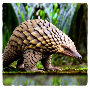 Pangolin In Nature Background Png Vhk PNG Image