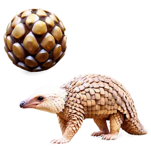 Pangolin With Ball Illustration Png Atg PNG Image