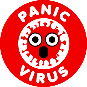 Panic Virus Cartoon Illustration PNG Image