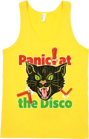 Panicatthe Disco Yellow Tank Top PNG Image