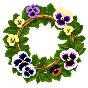 Pansy Wreath PNG ido23 PNG