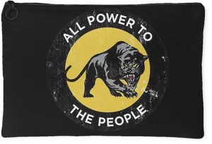 Panther Power To The People Graphic PNG Image