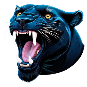 Panthers Roaring Illustration Png Bes49 PNG Image