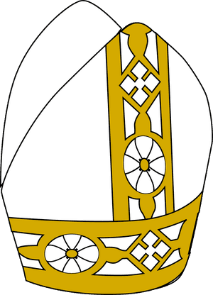 Papal Mitre Vector Illustration PNG image with transparent background