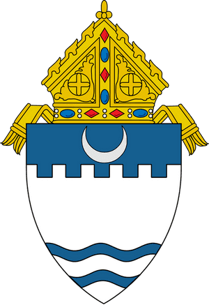 Papal Tiaraand Keys Crest PNG image with transparent background