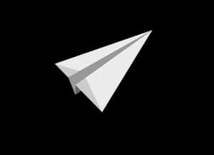Paper Airplane Black Background PNG image with transparent background