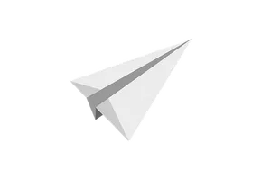 Paper Airplane Black Background PNG Image