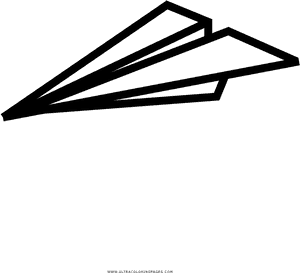 Paper Airplane Coloring Page - Avion Dibujo Png, Transparent Png PNG with transparent background