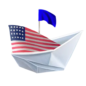 Paper Boat With Flag Png 7 PNG Image