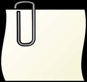 Paper Clip Attached To Document PNG image with transparent background