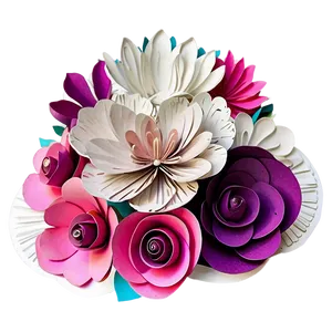 Paper Flower Cake Topper Png Ilp42 PNG Image