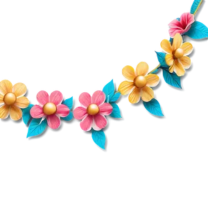 Paper Flower Garland Png Fqn PNG Image