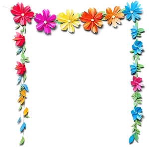 Paper Flower Garland Png Jjt PNG Image