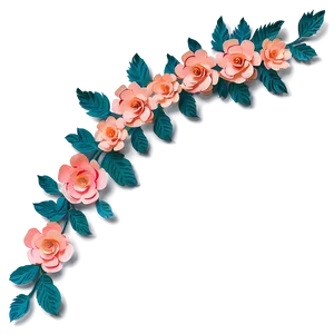 Paper Flower Garland Png Wif PNG Image