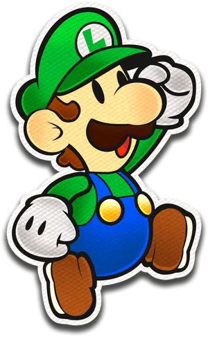 Paper Luigi Artwork PNG Image